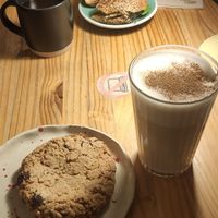 Chai and a cookie at Cosmo in Barcelona