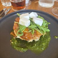 Whisky coated vegan butternut squash tatin  at The George in Bromley