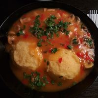 Mushroom stew with polenta, no cream at Casa Veche in Cluj-napoca