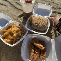 vegan food with cheese sauce  at Stewart's Drive-In in Hazlet