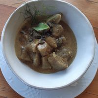 Pumpkin seed sauce with oat cream at Gostilna Mencinger in Gornja Radgona