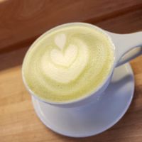 Rose Matcha Latte at Amateur Coffee in Omaha