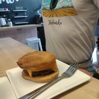 Breakfast sandwich at Amateur Coffee in Omaha