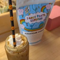 Butterbeer shaken espresso! at Amateur Coffee in Omaha