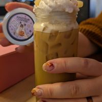 Pear tart cold brew bop! at Amateur Coffee in Omaha