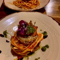 Two of the vegan options   at Polpetta in New Plymouth