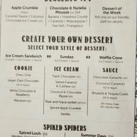 Dessert menu ~ March 2018 at Polpetta in New Plymouth