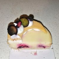 Vegan lemon curd tart at The Hatter and the Hare in Bayswater