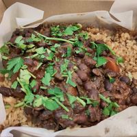 Brazilian black bean rice box at LEON in Birmingham