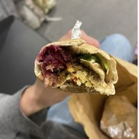 vegan bubble and squeak wrap   at LEON in Birmingham