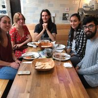 Customers enjoying our falafel at The Old Station in Bath