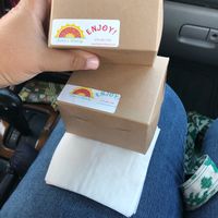 Cute little packaging at Baker's Wakery in Fayetteville