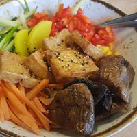 Tofu and mushroom bibimbap at Tuk Tuck in Bristol
