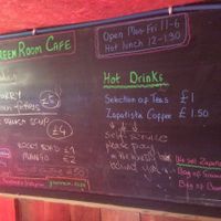 The daily menu board. at Rockaway Cafe in Temple Cloud