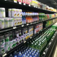 Aisle of tropical juices. at Ben Thanh Plaza Central Market in Arlington
