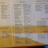 Dinner menu ~ June 2018 at Kathakali in New Plymouth