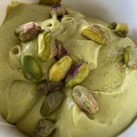 Pistachio frozen delight.  Very pistachio-ey.  Yummy at Y'not Organic in Pismo Beach