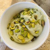 Pistachio ice cream at Y'not Organic in Pismo Beach