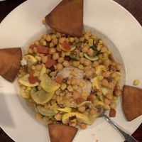 squash with rice and garbanzo beans at City Limits Brewing in Wallace