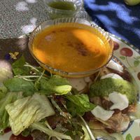 Pumpkin soup, salad, raw lasagna   at Turtle Lake Refuge in Durango