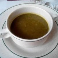 Spinach soup. Absolutely delicious!  at Vegetariano in Bilbao