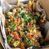 Loaded Fries at Dingers Deli - Food Cart in Portland