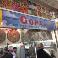One of the vegetarian stalls at Santhi Food Court in Kuala Lumpur