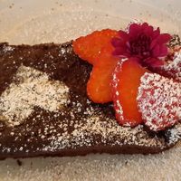 Sweet popato and cocoa vegan brownie 😍 at Nicolau Lisboa in Lisbon