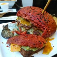 Vegan burger at H&K's - Vlaamsesteenweg in Brussels