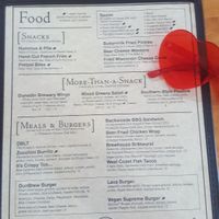 Menu at Dunedin Brewery in Dunedin