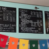 menu at Salty Fox Coffee in San Juan Island