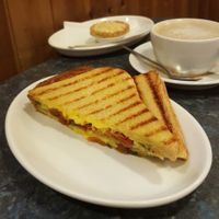 Vegan pesto and mozzarella toastie at Coughlans Bakery - Reigate in Reigate