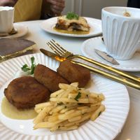 Vegan Latkes and slaw  at Sorelle and Co. in Toronto