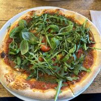 Vegan sujuk pizza  at Stefanos Pizzabar in Copenhagen