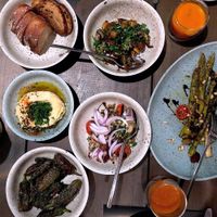 Selection of assorted tapas at Bullrian in Arosa