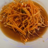 ‘Carrot Salad’ Was supposed to have green beans but just carrot. Order hot spice at your peril   at Thai Chef's Restaurant in New Plymouth