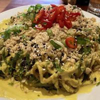 Noodle stir fry at Amrutha Lounge - Earlsfield in South West London