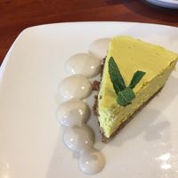 Delicious lemon cheesecake at Amrutha Lounge - Earlsfield in South West London