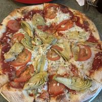 “Healthy pizza” with vegan cheese addedd  at Napoli Pizzeria in Vacaville