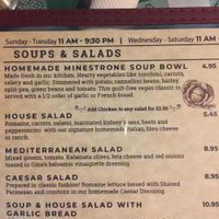 Menu at Napoli Pizzeria in Vacaville