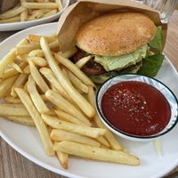 Vegan pesto burger  at Miss Nice Banana in Gouda