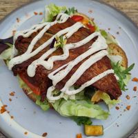 Mushroom toast at Miss Nice Banana in Gouda