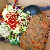 This tasted much better than it looked like! at Miss Nice Banana in Gouda