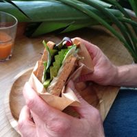 Lovely 'Green Sandwich' at Miss Nice Banana in Gouda