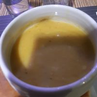 Linzensoep at Amon in Bruges