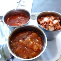 3 sauces at Amon in Bruges