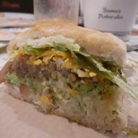 Hamburger Tofu with potatoes at El Limon in Tenerife