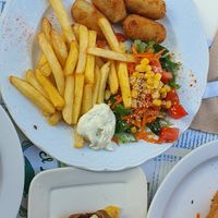 Croquetas and salad at El Limon in Tenerife