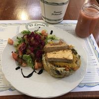 Main dish and juice  at El Limon in Tenerife