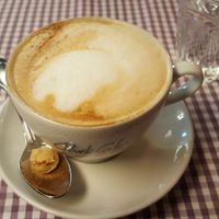 Cappucino with soy milk at Park Cafe in Traunstein